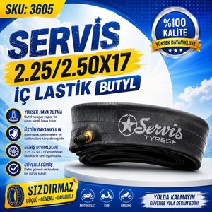 2.25/2.50x17 İç Lasti̇k Butyl  Motosiklet İç Lastiği (1 Adet)