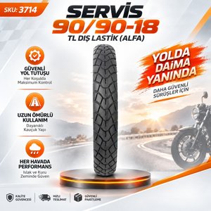 90/90-18 Tl Diş Lasti̇k (alfa) Motosiklet Lastiği