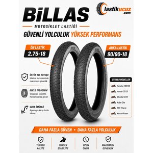 Bi̇llas 2.75-18 Tt 4pr 42p Bl080 Ve 90/90-18 Tt 4pr 51p Bl080 Ön Arka Takim İç Lasti̇k Gerekti̇ri̇r Motosi̇klet Diş Lasti̇ği̇