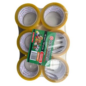 Hasbros Bant Şeffaf Koli Bandı / 45 Mm X 100 Yrd - 91 Metre / 6'lı 5 Paket - 30 Rulo