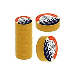 Globe İzole Bant Sarı 10'lu Paket Pvc Elektrik Izolasyon Bandı