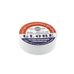 Globe İzole Bant Beyaz 10'lu Paket Pvc Elektrik Izolasyon Bandı