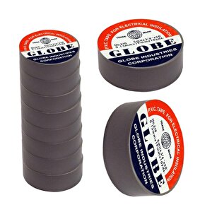 Globe İzole Bant Gri 10'lu Paket Pvc Elektrik Izolasyon Bandı