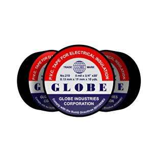 Globe İzole Bant Siyah 10 Lu Paket Pvc Elektrik Izolasyon Bandı