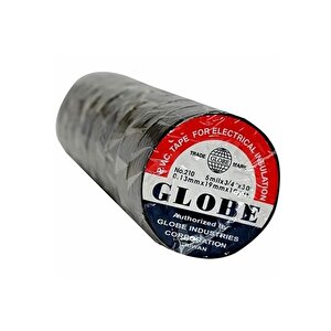 Globe İzole Bant Siyah 10 Lu Paket Pvc Elektrik Izolasyon Bandı