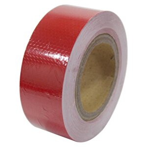 Evimdeyokyok Bal Petekli Reflektif Bant Kırmızı 50mm X 50m Kendinden Yapışkanlı Reflektör Şerit