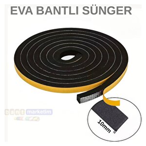 Evimdeyokyok Eva Neopren Conta Sünger Bantlı Sızdırmazlık Bandı 10mm Kalınlıkta 25mmx10mt