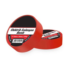 İzole Pvc Kırmızı Faz Hattı Elektrikçi Bandı 19mm X 9m) Kablo İşaretleme Ve İzolasyon Bandı