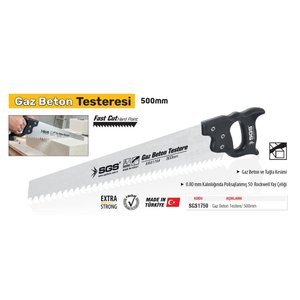 Sgs Çelik Gaz Beton Tuğla Briket Testeresi 500 Mm.