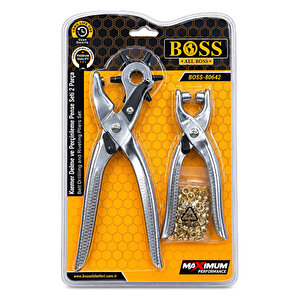 Boss 2 Parça Kemer Delme Ve Perçi̇nleme Pense Seti̇ – Kemer, Deri̇ Ve Teksti̇l Delme Kapsül Pensesi̇