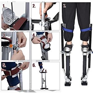 Bacak Yürüyen İskele Merdiven 61-102 Cm Alüminyum Boyacı Alçıpan Ayaklığı
