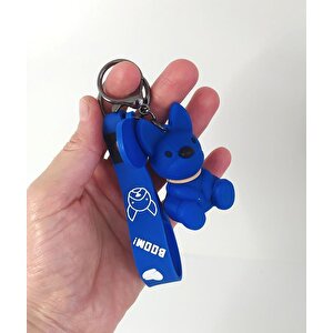 Sevimli Bulldog Köpek Silikon Anahtarlık Çanta Süsü Oyuncak Aksesuar