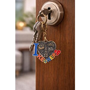 Kemer Anahtarlık | Kalp Figürlü Metal Anahtarlık | Cüzdan & Ev Anahtarlığı (8 Cm)