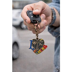 Kemer Anahtarlık | Kalp Figürlü Metal Anahtarlık | Cüzdan & Ev Anahtarlığı (8 Cm)