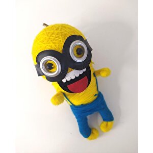 Minions Örgü Keçe Minion İlginç Anahtarlık Çanta Süsü Oyuncak Aksesuar