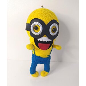 Minions Örgü Keçe Minion İlginç Anahtarlık Çanta Süsü Oyuncak Aksesuar