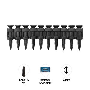 Balistik Uçlu Çivi 22mm