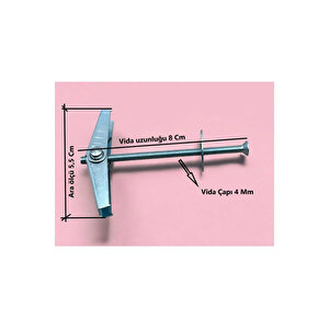 Spo Metal Kanatlı Alçıpan Dübeli Havşa Başlı Vida 4x80 Mm 10 Adet