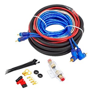 Magicvoice Mv-2760 8ga Profesyonel Oto Amfi Güç Bağlantı Montaj Kablo Seti
