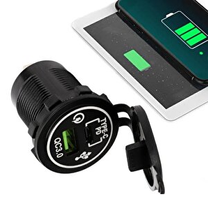 Powermaster Ic-266c-5 Pano Tipi Hızlı Şarj Soketi Usb Qc3.0 + Type-c Pd (otomobil-tekne Uyumlu)