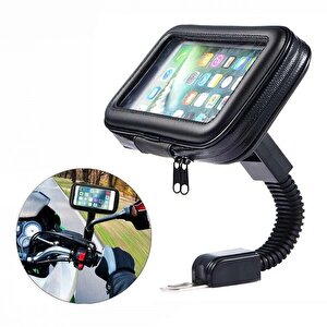 Telefon Tutucu Motosiklet Deri Fermuarlı 18x10cm