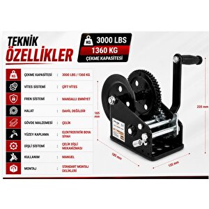 Kollu Irgat El Vi̇nci̇ 3000lbs 1361kg.