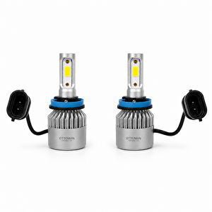 Slim Led Fanlı Xenon Far Lambası Mercedes Benz Beyaz Renk H3 Soket Ile Uyumlu