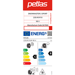 235/45 R18 98v Xl Rf Snowmaster 2 Sport Kış Lastiği 2025