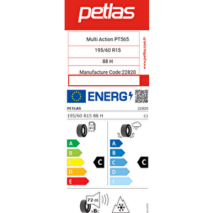 195/60 R15 88h Multiaction Pt565 4 Mevsim Lastiği 2026