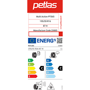 195/55 R16 87h Multiaction Pt565 4 Mevsim Lastiği 2026