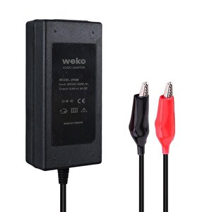 Weko 12.6 Volt - 3 Amper Krokodil Uçlu Ledli Yerli Üretim Masaüstü Şarj Adaptörü