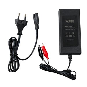 Weko 12.6 Volt - 3 Amper Krokodil Uçlu Ledli Yerli Üretim Masaüstü Şarj Adaptörü