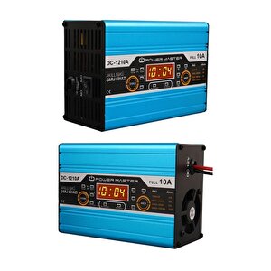 Powermaster Pm-1210a 12 Volt Max 10 Amper Lcd Ekranlı Akıllı Akü Şarj Cihazı
