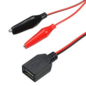 Powermaster Pm-28659 Usb Dişi - Küçük Krokodil Uçlu 5v 2a Test Kablosu 60 Cm