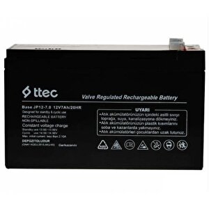 Ttec 12v 7ah Base Bakimsiz Kuru Ti̇p Akü