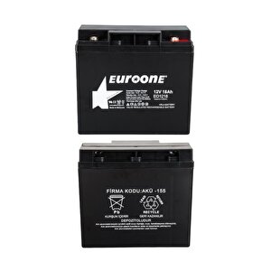 Euroone Eo1218 12 Volt 18 Amper Bakımsız Kuru Agm Akü