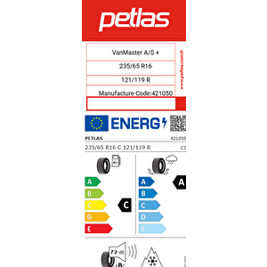 235/65 R16c 121/119r 12pr Vanmaster A/s+ Kamyonet 4 Mevsim Lastiği 2026