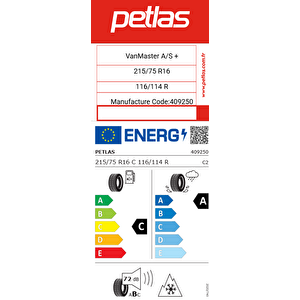 215/75 R16c 116/114r 10pr Vanmaster A/s+ Kamyonet 4 Mevsim Lastiği 2026