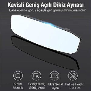 Sd-2415 Kavisli Dışbükey Geniş Açılı Araç Dikiz Aynası 299x90mm