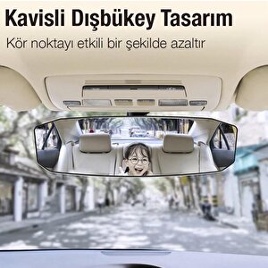 Sd-2415 Kavisli Dışbükey Geniş Açılı Araç Dikiz Aynası 299x90mm