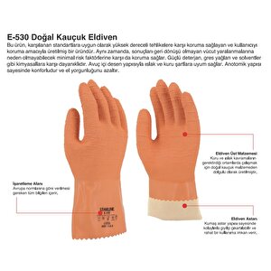 12 Çift Doğal Kauçuk Tıbbı Atık Eldiveni Starline E-530 X Large Beden