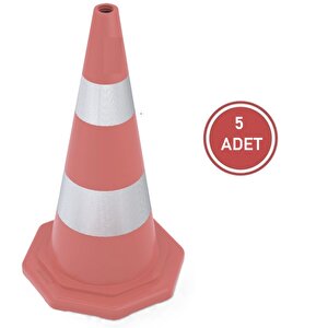 5 Adet Çift Reflektifli Trafik Konisi 700mm Ecolıght