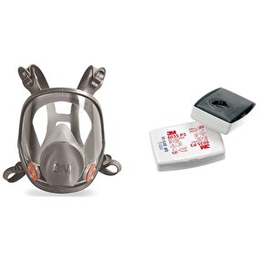 3m 6800 Tam Yüz Maskesi Ortaboy + 3m P3 Solo Filtre (6035)
