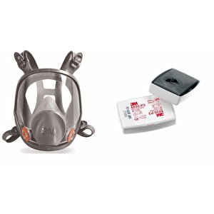 3m 6800 Tam Yüz Maskesi Ortaboy + 3m P3 Solo Filtre (6035)
