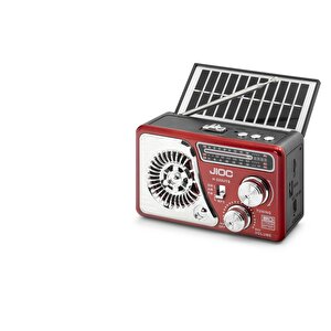 Evimdeyokyok Nostaljik Bluetooth Fm Radyo Tws Usb Tf Aux Solar Şarjli El Fenerli Kamp Hoparlör H