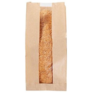 Pencereli Şemua Çizgili Baget Ekmek Fırın Kese Kağıdı - Orta Boy -15x33 Cm. -0.5 Kg. - Ort. 80 Adet