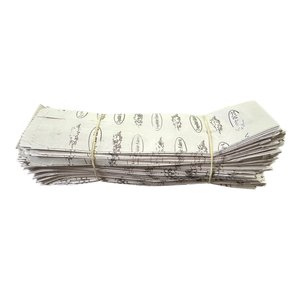 Baskılı Mat Beyaz Baget Dürüm Kese Kağıdı - 8 X 28 Cm. - 0.5 Kg. - Ortalama 120 Ad - Paket