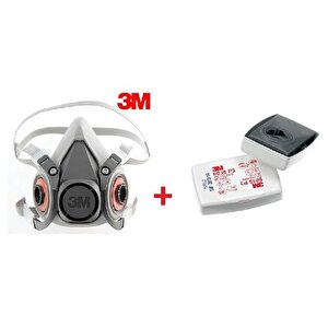 3m Yarım Yüz Maskesi 6200 Modeli + 3m 6035 Ffp3 Filtre Dahil Kombine Set