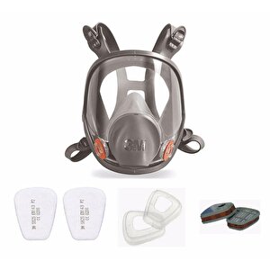 3m 6800 Tam Yüz Maskesi + 3m 6059 Abek Filtre + 3m 5925 P2 Filtre +k501 Kapak