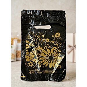 Omeyva El Geçme Baskılı Blok Poşet Torba - No : 1 - 22x35 Cm. - Siyah - 100 Adetlik 1 Paket